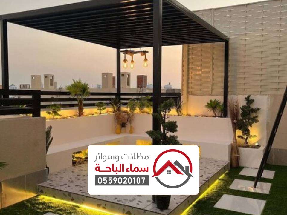 مظلات برجولات خشبية البشاير