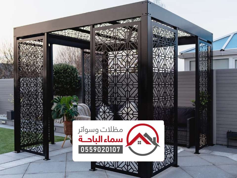 تصميم مظلات برجولات حديد نمرة